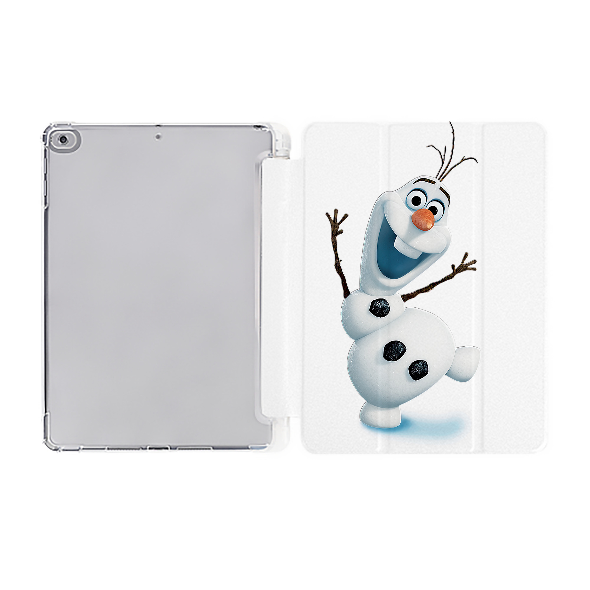 （画像用） アナと雪の女王 アンナ エルサ Frozen Anna Elsa IPad ケース ペン収納付き 三つ折りスタンド PUレザー×シリコン 対応機種9.5/10.5/10.9インチ